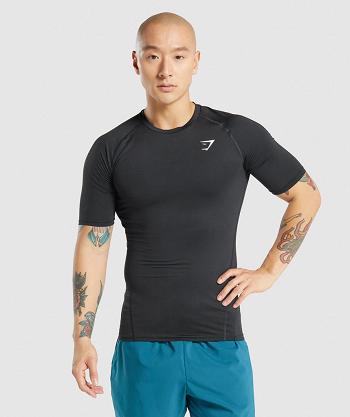 T Shirts Gymshark Element Baselayer Hombre Negras | CO 3963NWY